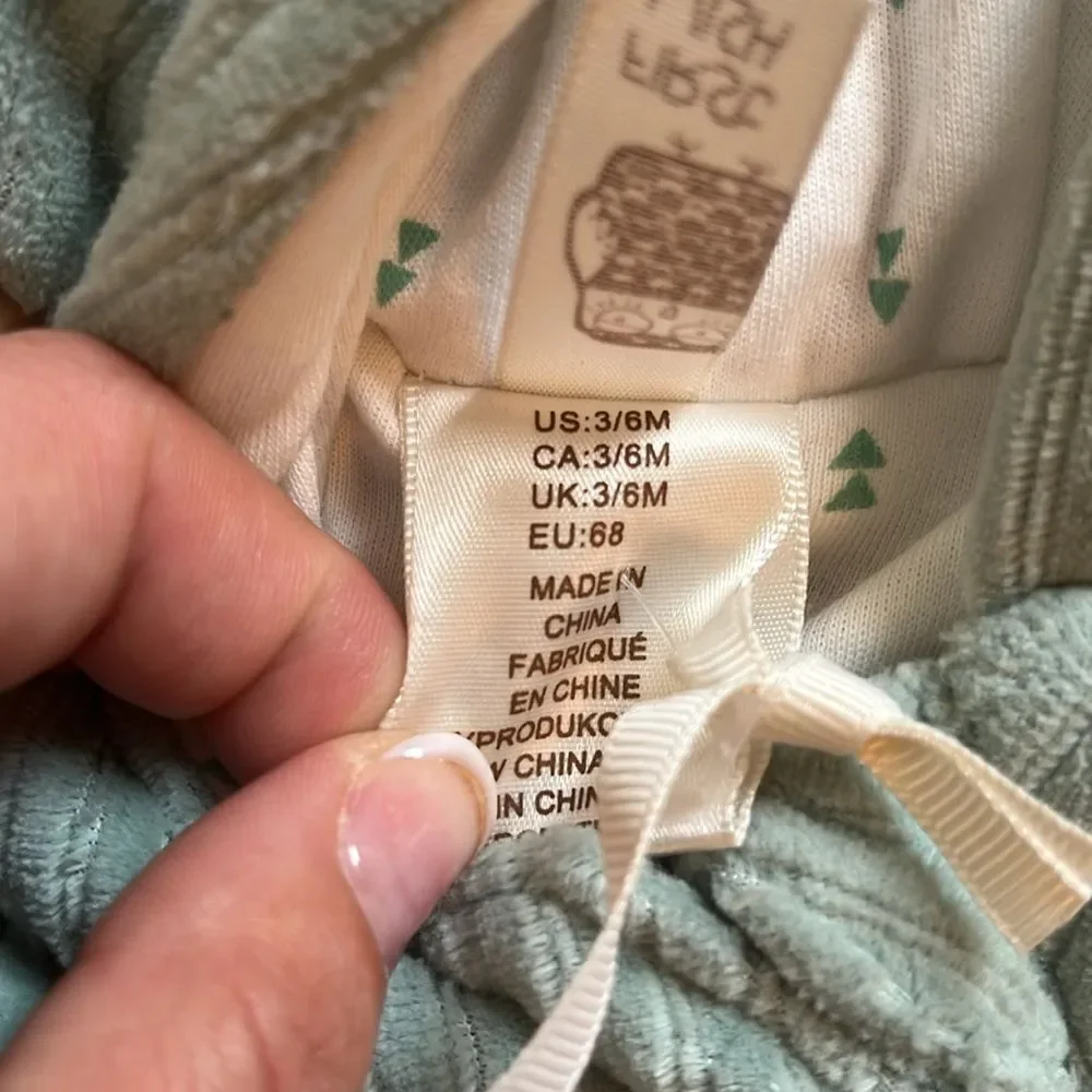 NWT First Wish Green Quilted Footie One Piece Winter/ Snow Suit